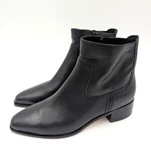 Cole Haan Naia Pointed Toe Block Heel Booties Women's Black Size US8B EU39